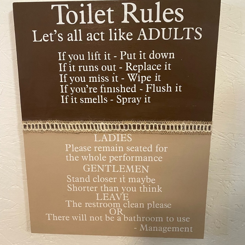 Handmade wooden sign
